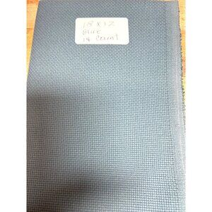18" X 17" Blue 14 Count Aida Cross Stitch Fabric